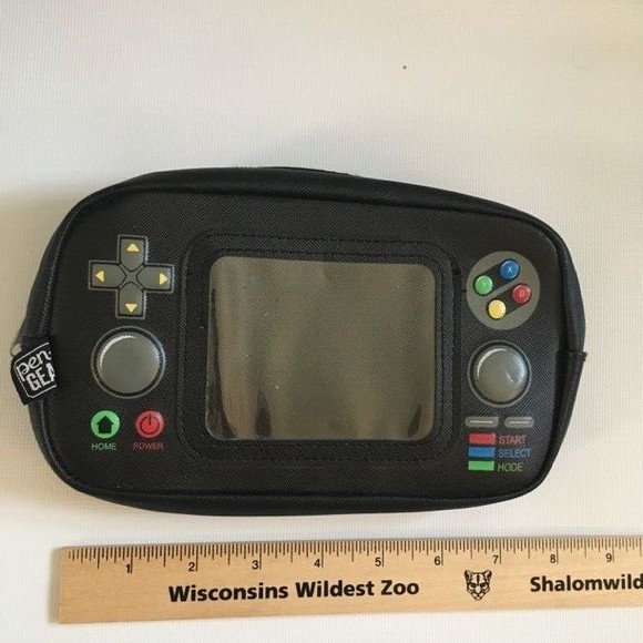 Game Over Pouch Pen + Gear Pencil Pouch Overnight Kids Or Toiletry Bag - Picture 3 of 4